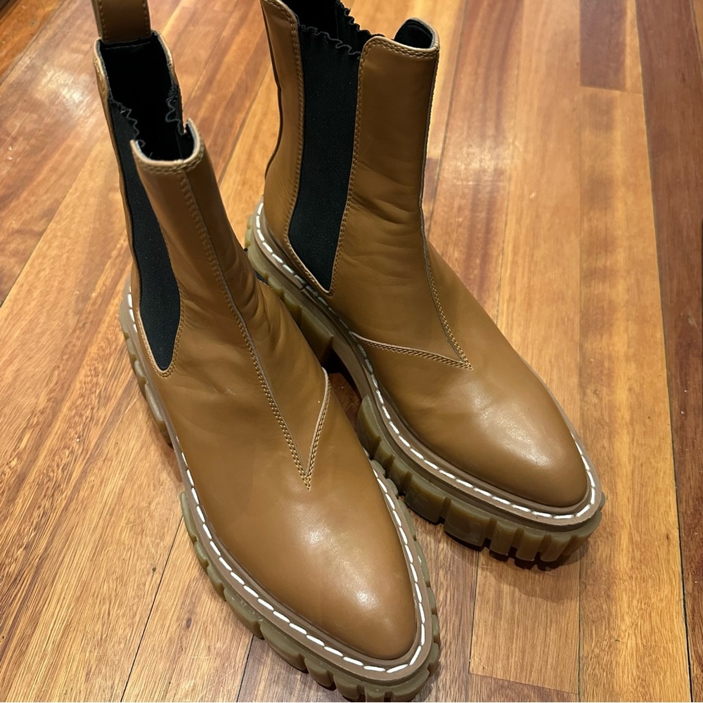 Stella McCartney Camel Ankle Boots with Platform Sole - Picture 6 of 6